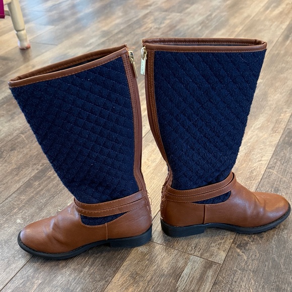 Nautica Navy Quilted and Brown Boots - Picture 6 of 13